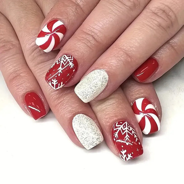 Artistic Winter-Themed Nail Art Bowlift
