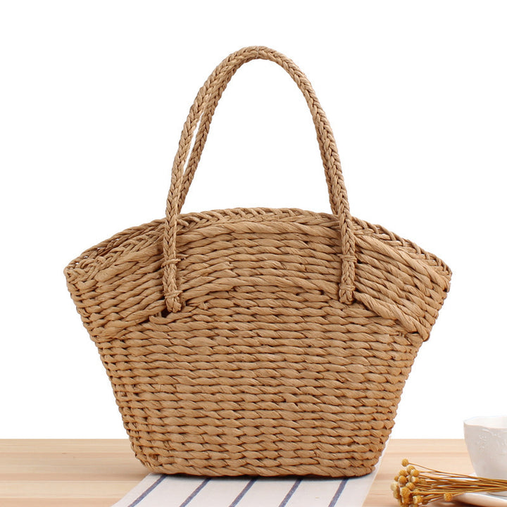 Hand-knotted shopping bag made of natural wicker Bowlift