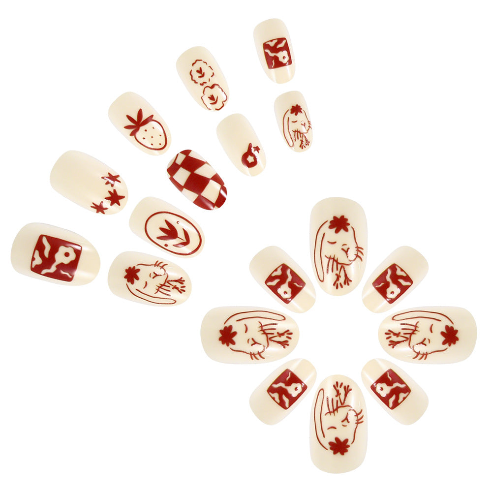 Artistic Themed Press-On Nail Set Bowlift