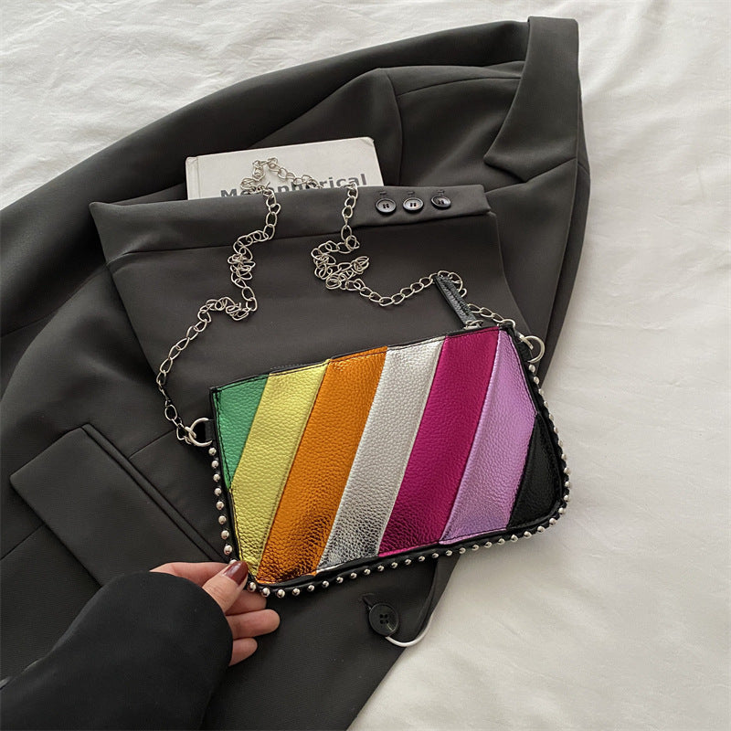 Colorful Metallic Chic Crossbody Bag Bowlift