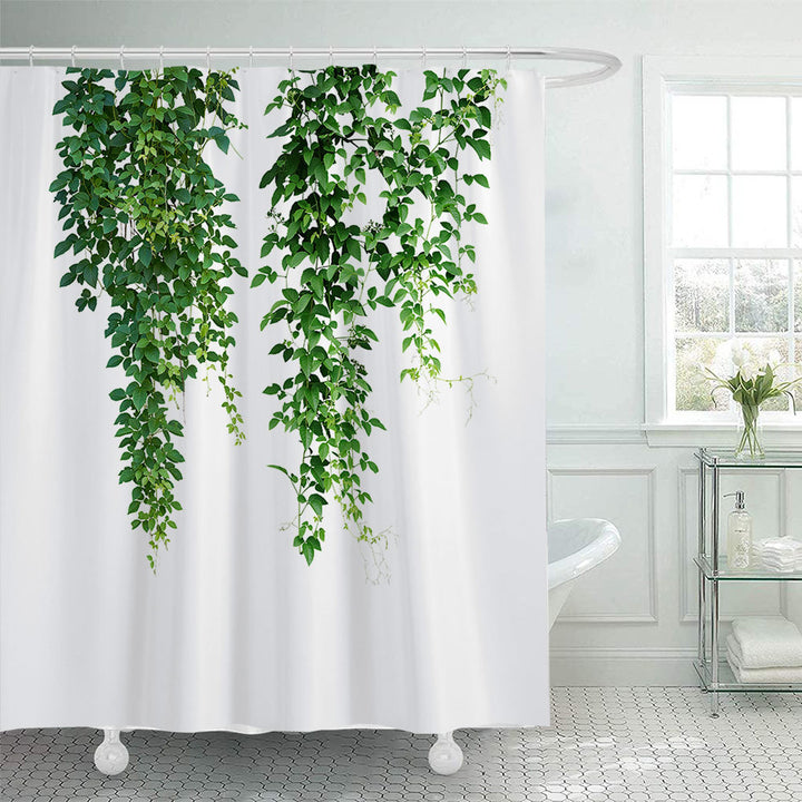 Botanical Leaf Print Shower Curtain Bowlift