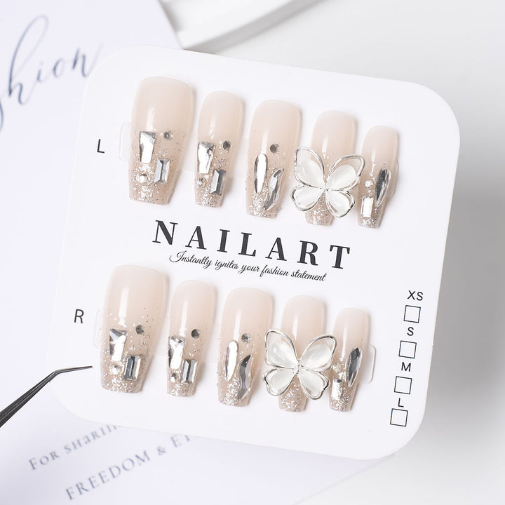 Floral Art Press-On Nail Set Bowlift