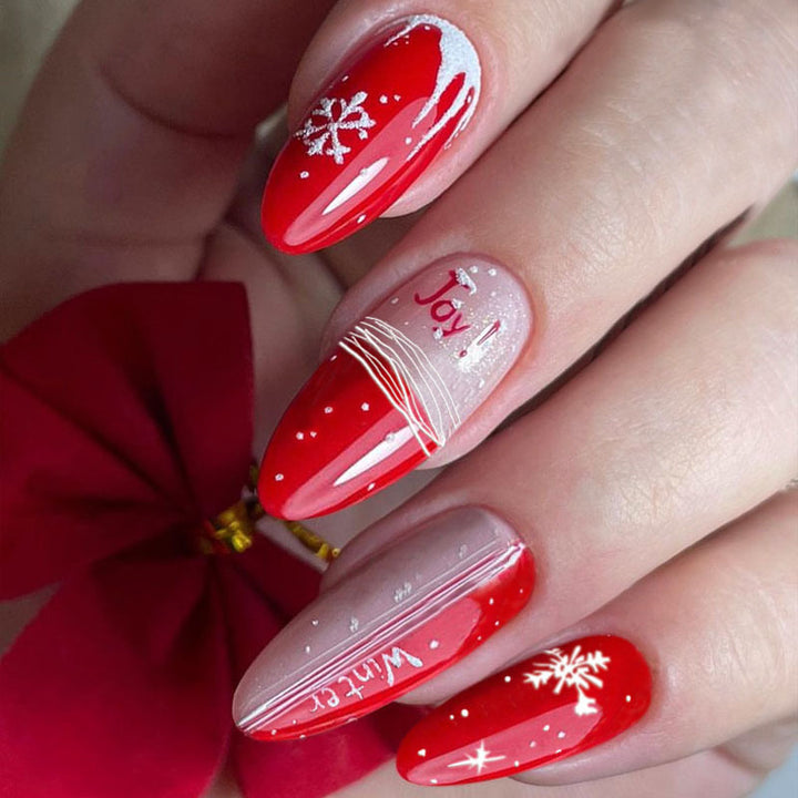 Festive Themed Press-On Nail Art Set Bowlift