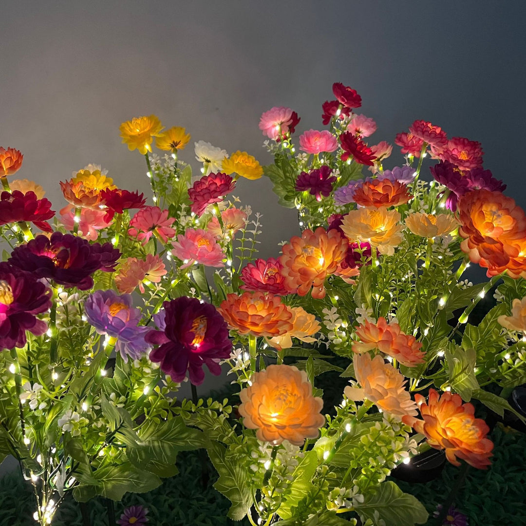 Solar-Powered Lifelike Bloom Garden Stake With Multi-Head LED Cluster And Waterproof Dusk-To-Dawn Sensor Bowlift