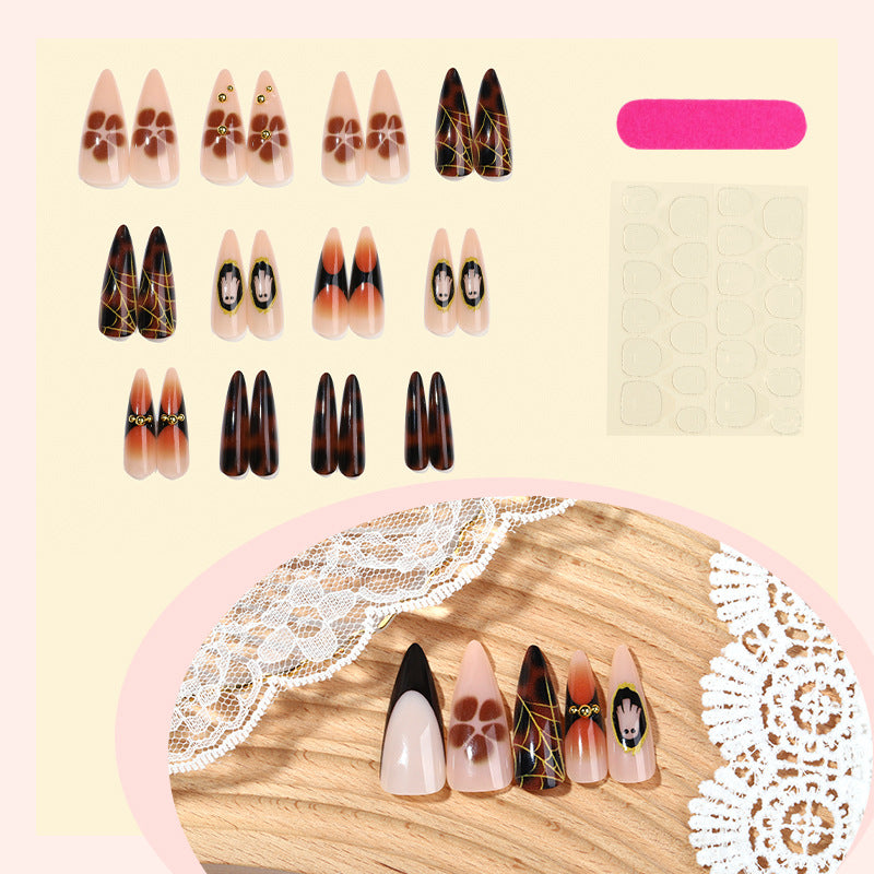 Artistic Stiletto Press-On Nail Art Bowlift