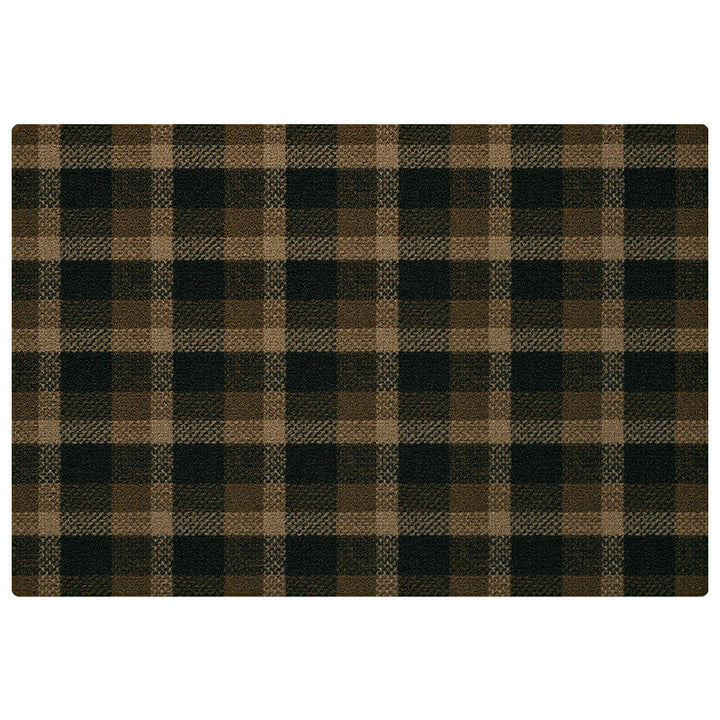 Plaid Pattern Welcome Mat Bowlift