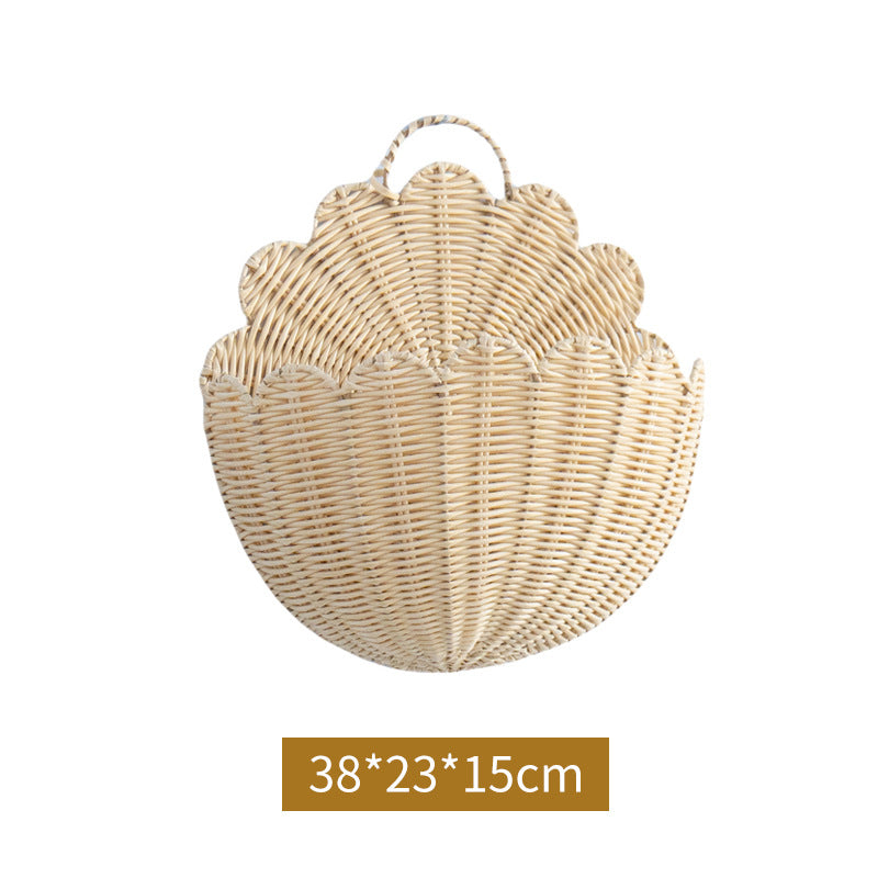 Handwoven wall basket with wave pattern Bowlift