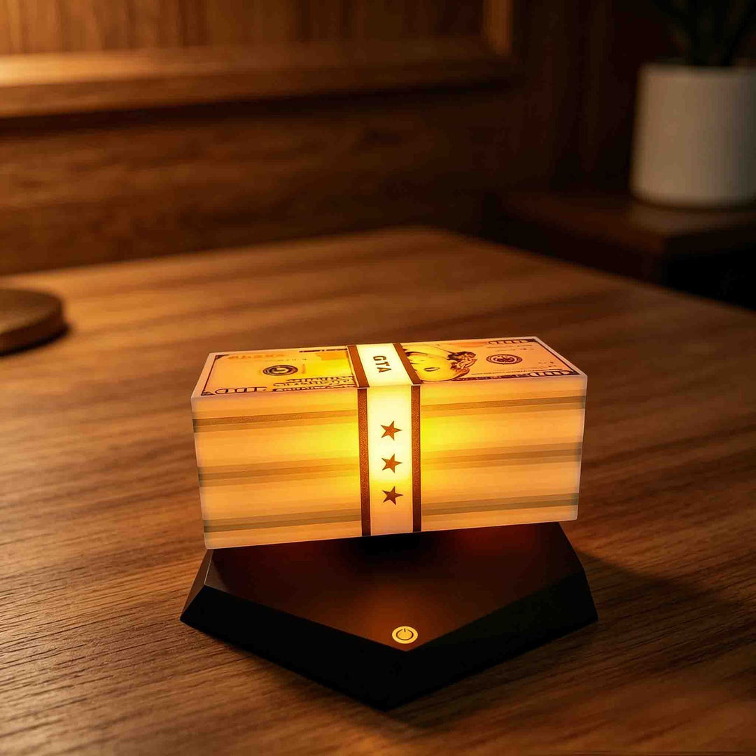 Banknote LED Illusion Night Light with Touch-Dimmable Base Bowlift