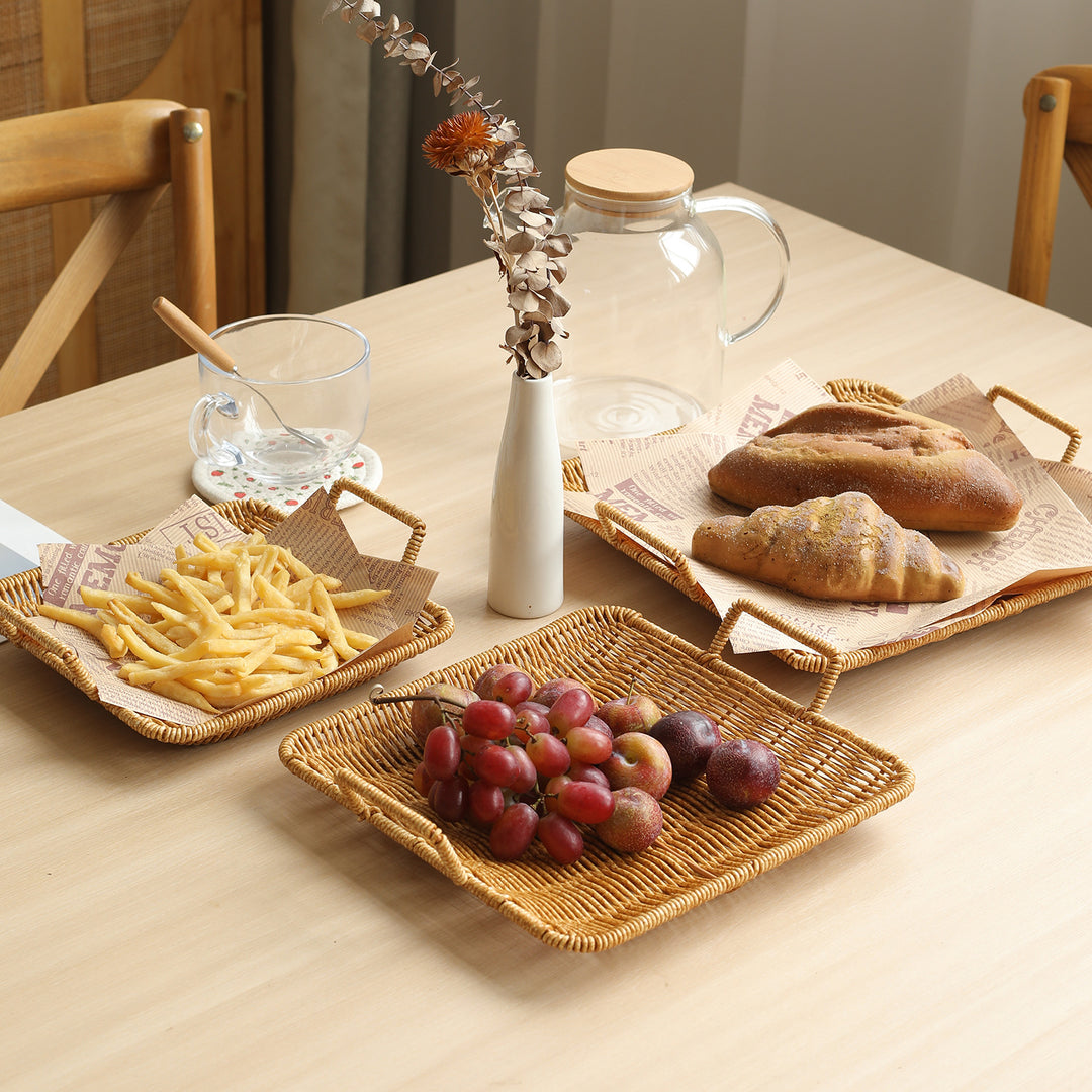 Home Decorative Woven Serving Tray Bowlift