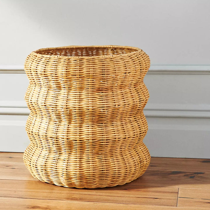 Stylish basket made of woven natural material Bowlift