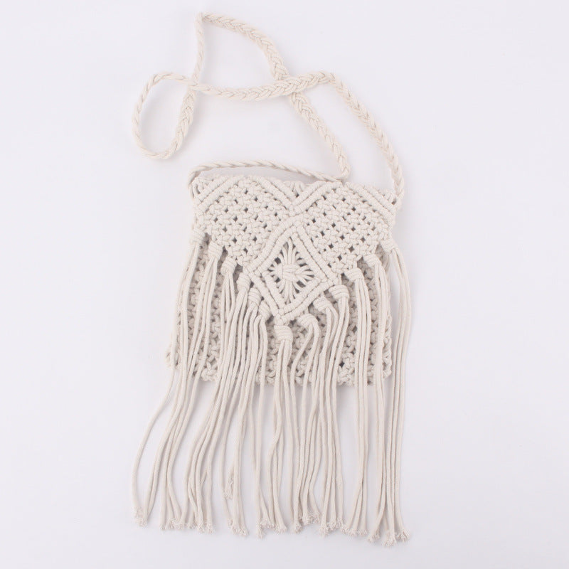Hand-knotted fringe bag Bowlift