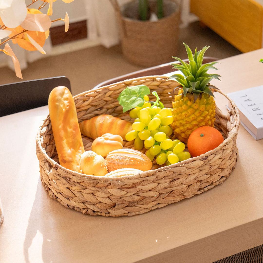 Handcrafted Natural Woven Fruit Bowlift