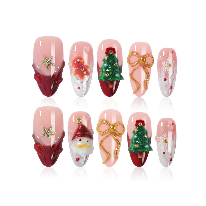creative Christmas art nails Bowlift