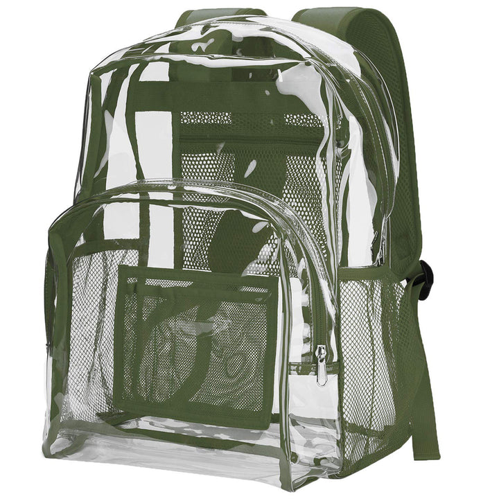 Unisex transparent backpack with breathable mesh design Bowlift