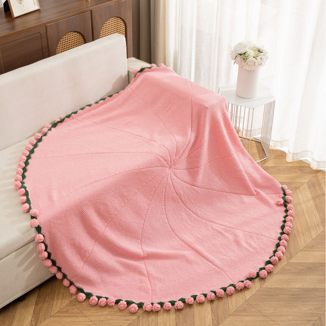 Decorative Knitted Throw Blanket