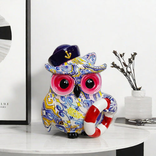 Artful owl figure in maritime design Bowlift
