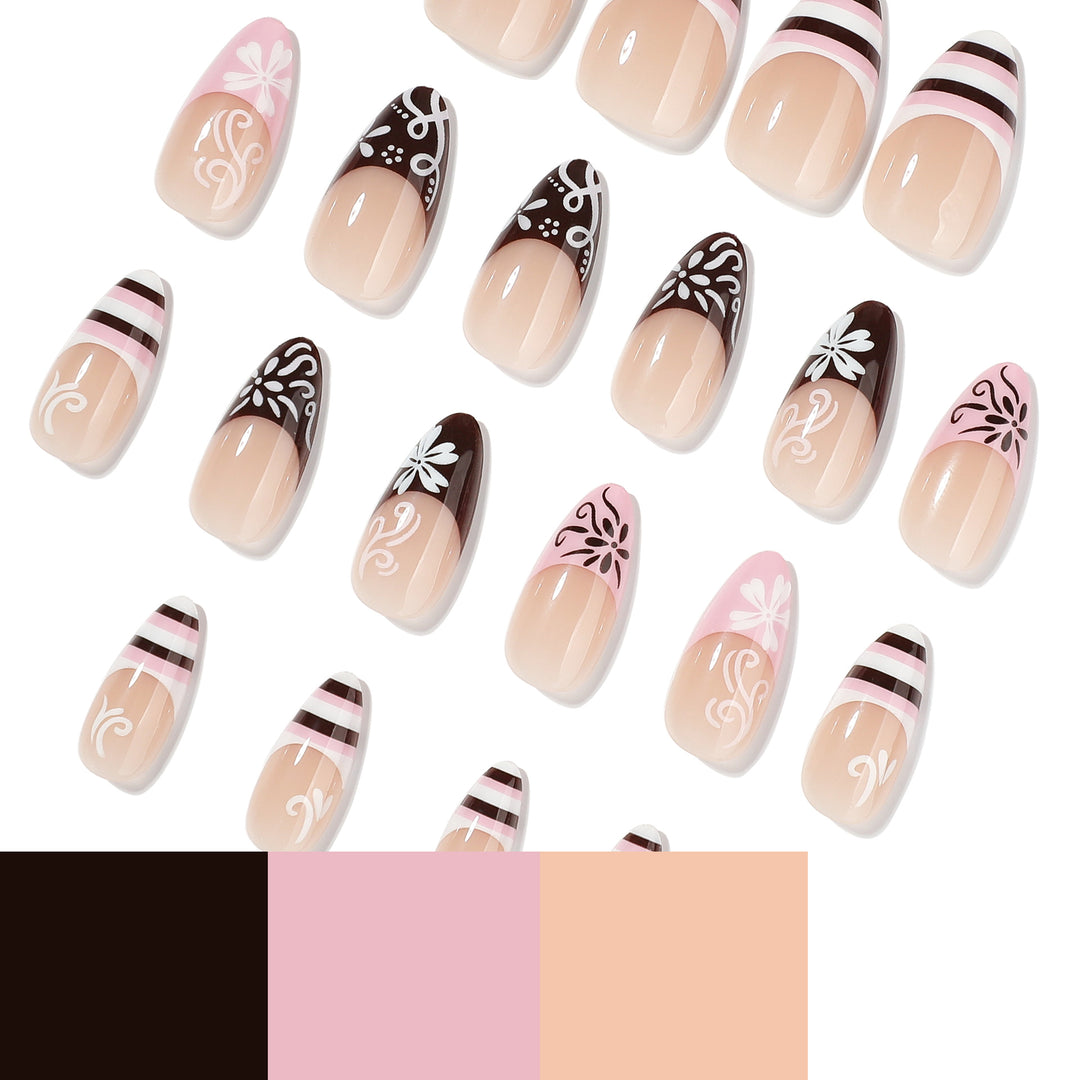 Artful stiletto nails with attractive patterns Bowlift