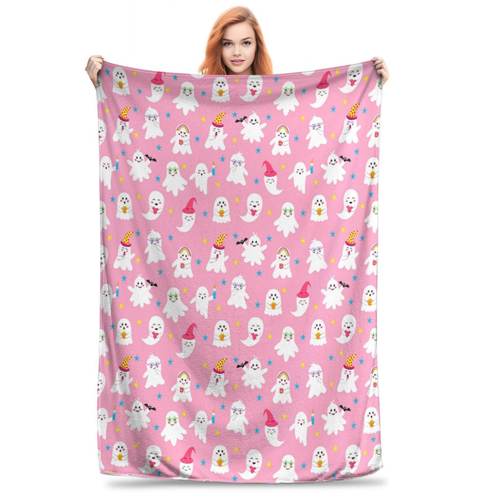 Halloween-Themed Cozy Fleece Blanket