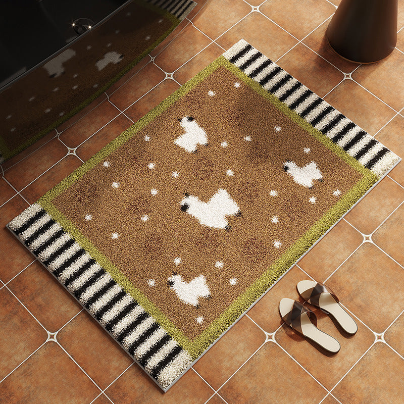 Geometric Patterned Non-Slip Bath Mat Bowlift