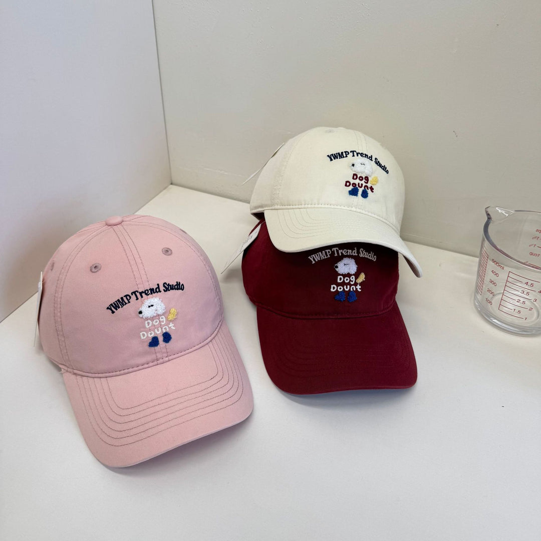 Unisex Embroidered Dog-Themed Baseball Cap Bowlift