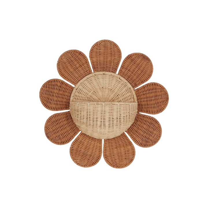 Handwoven wall basket with wave pattern Bowlift
