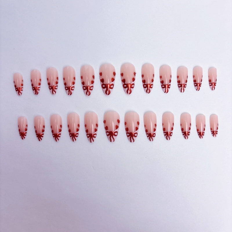 Premium Artificial Nails Set with Decorative Bows Bowlift