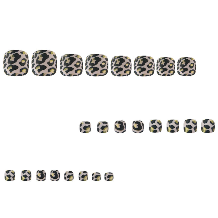 Artistic Leopard Print Toe Nail Art Bowlift