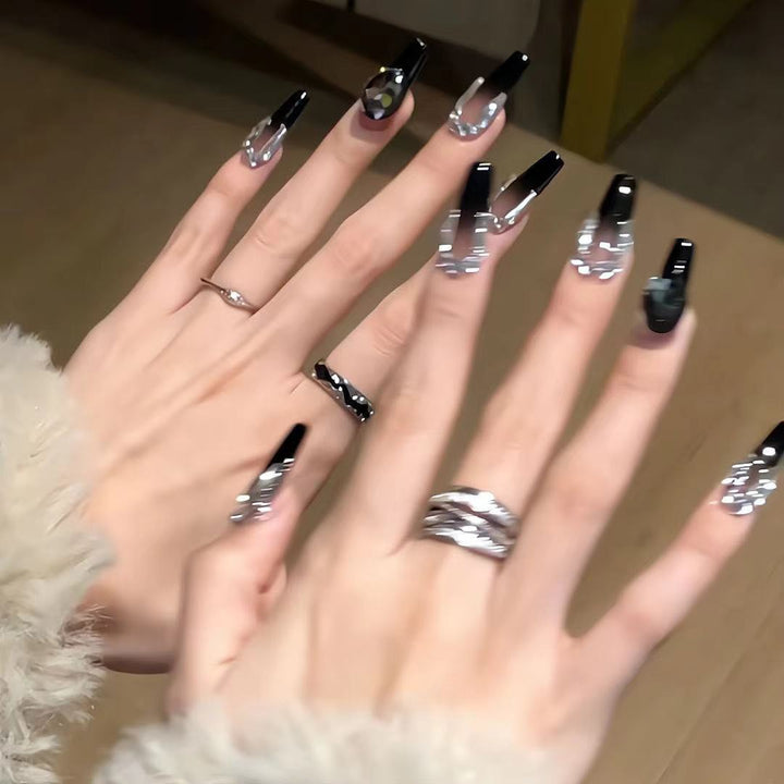 Luxury Crystal-Embellished Press-On Nail Extensions Bowlift