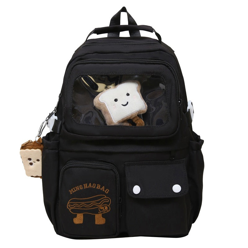 Multi-Functional Transparent Pocket School Backpack Bowlift
