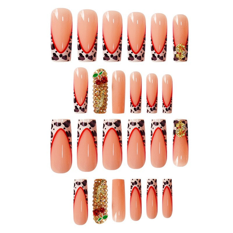 Decorative Gem-Embellished Nail Enhancements Bowlift