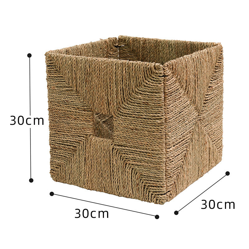 Rectangular Natural Fiber Storage Basket Bowlift