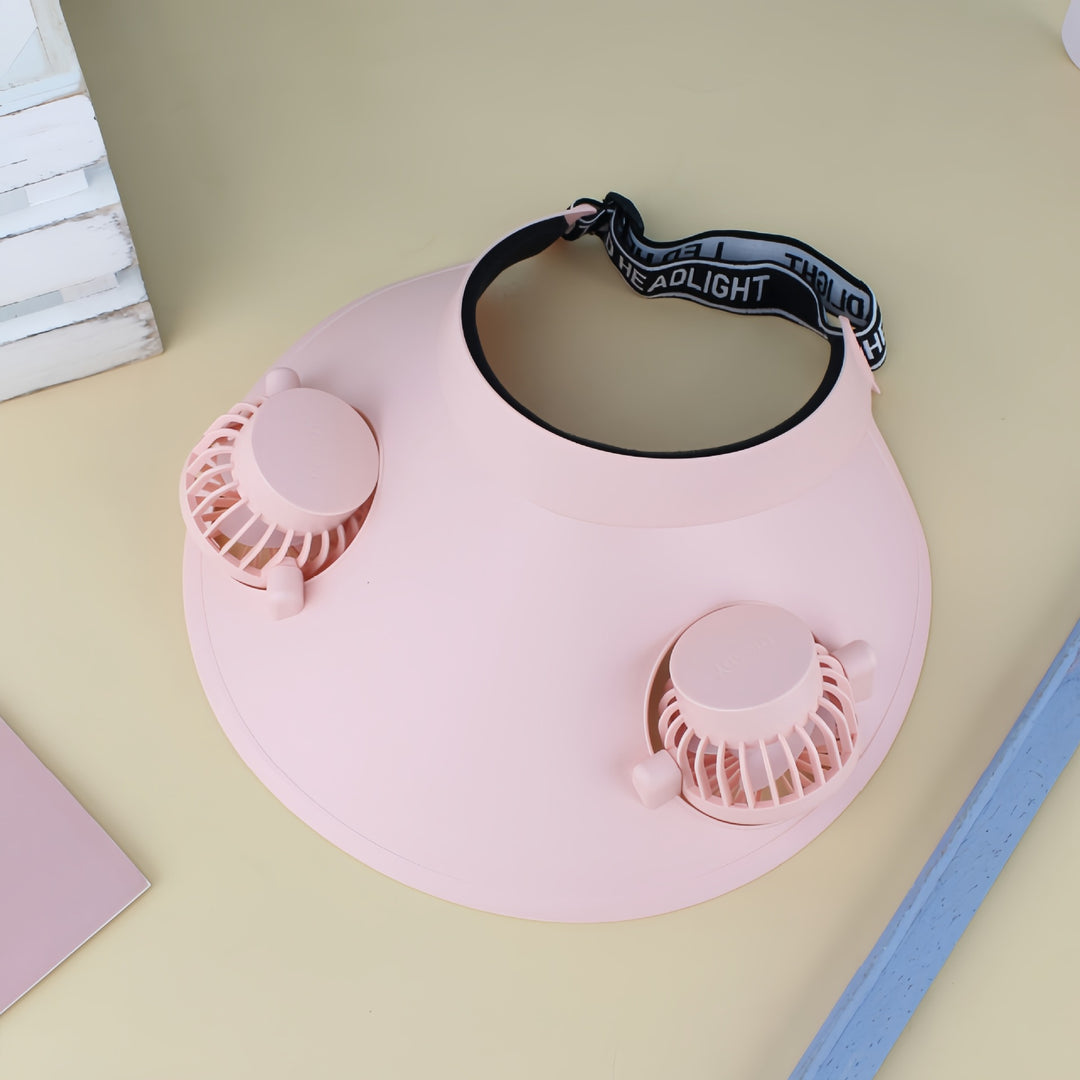Women Portable Cool Hat with Integrated Fan Bowlift