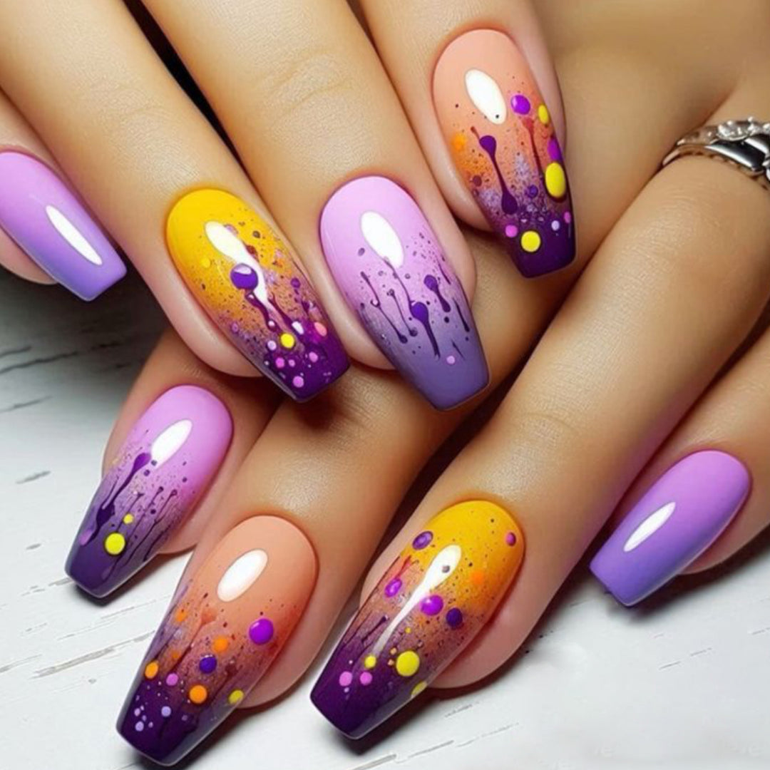 Artistic Gradient Nail Extensions Bowlift