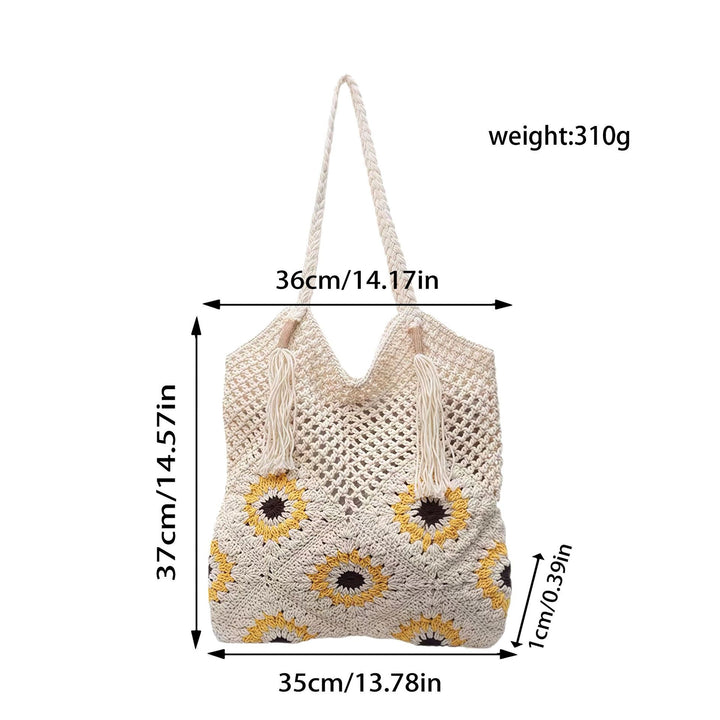 Leisure Beach Bag with Floral Details Bowlift