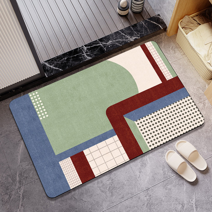 Abstract Art-Themed Indoor Area Mat