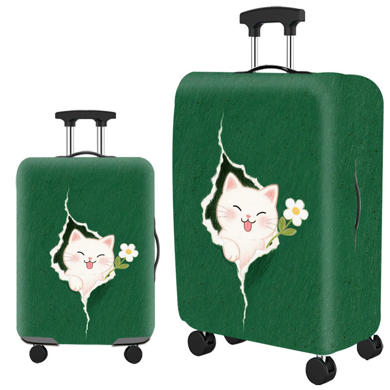 Tropical Leaf Print Hard Shell Luggage Bowlift