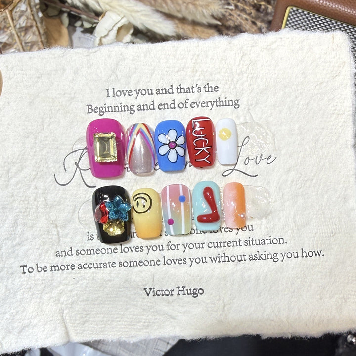 Creative Decorative Nail Art Press-On Set