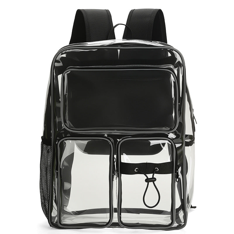 Transparent school backpack with multiple compartments Bowlift