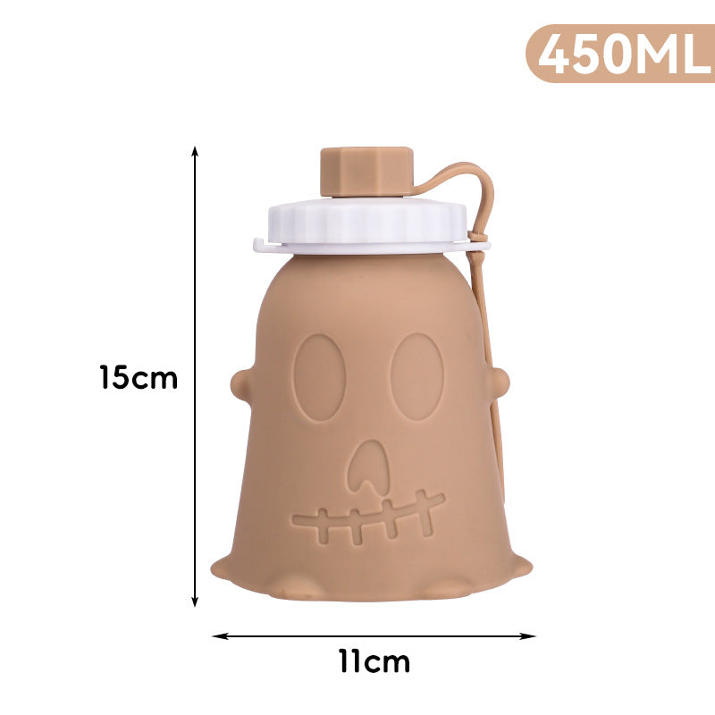 Ladies creative silicone drinking bottle in ghost design Bowlift