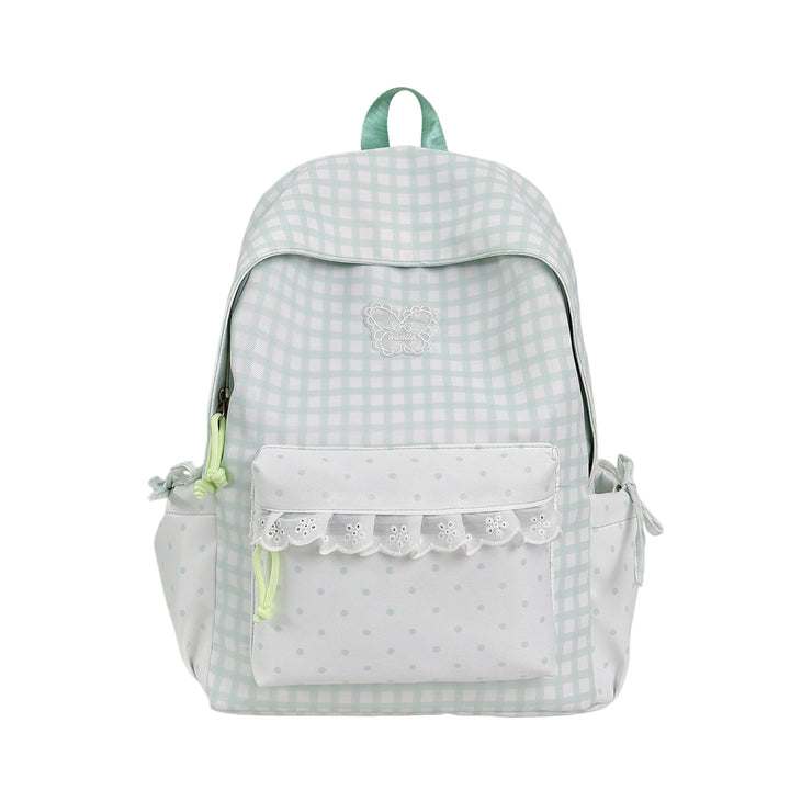 Fun Gingham Patterned Backpack Bowlift