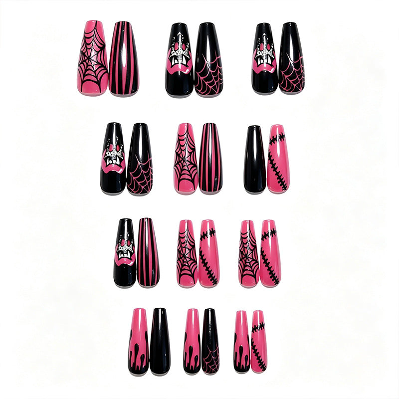 Creative nail art set with Halloween motifs and sparkling applications Bowlift