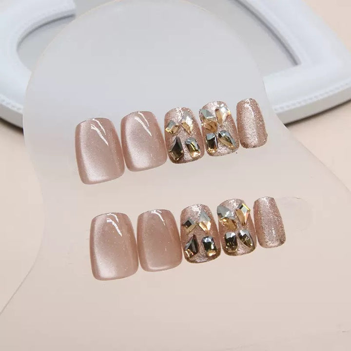 Glitter Nail Set with Luxurious Stone Embellishments Bowlift