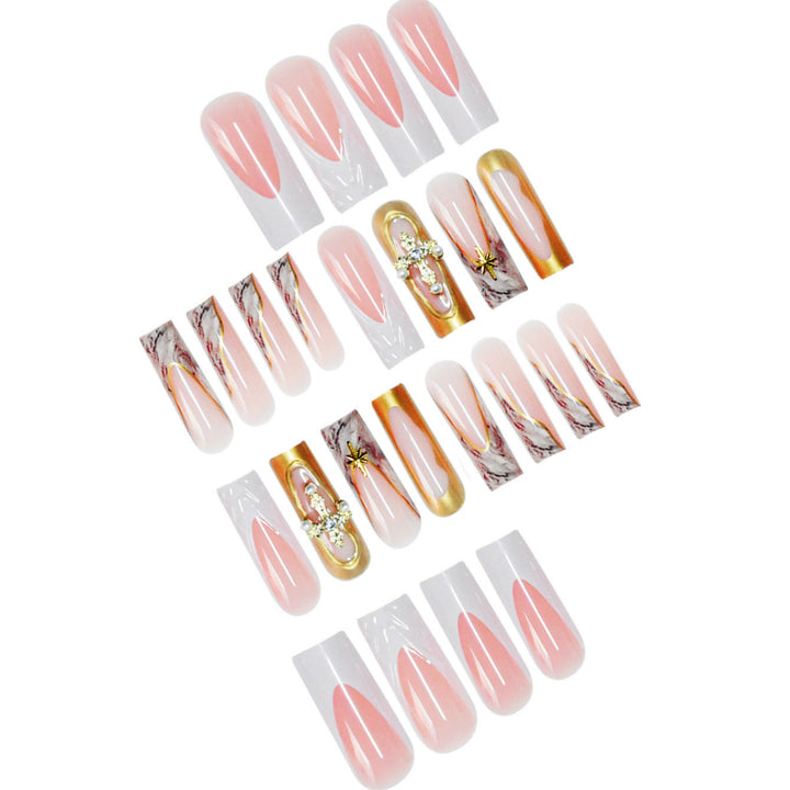 Decorative Long Press-On Nail Art Bowlift
