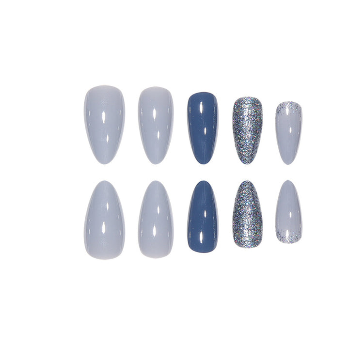 Elegant Glitter-Stone Nail Art Bowlift