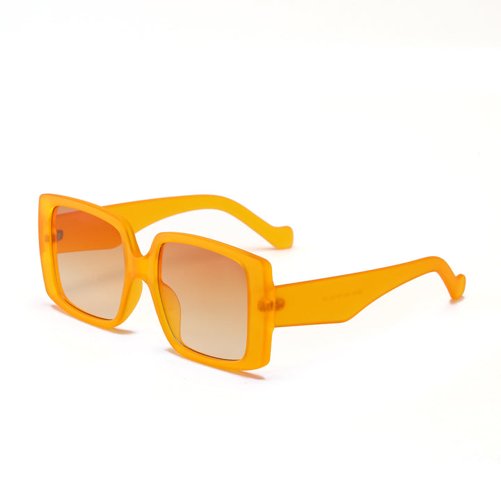 Women's modern square sunglasses with mirrored lenses Bowlift