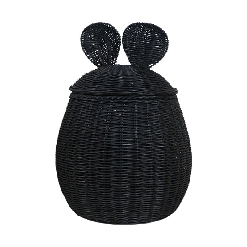 Playful storage basket with lid and ear design Bowlift