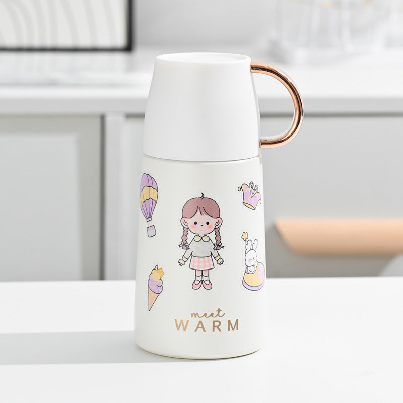 Ladies Insulated Carafe with Colorful Motif Design Bowlift