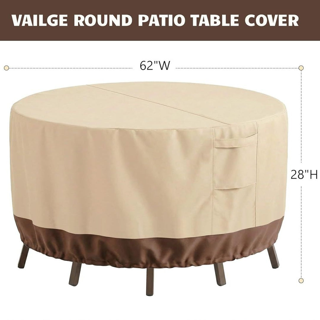 Protective cover for round garden tables with breathable material Bowlift