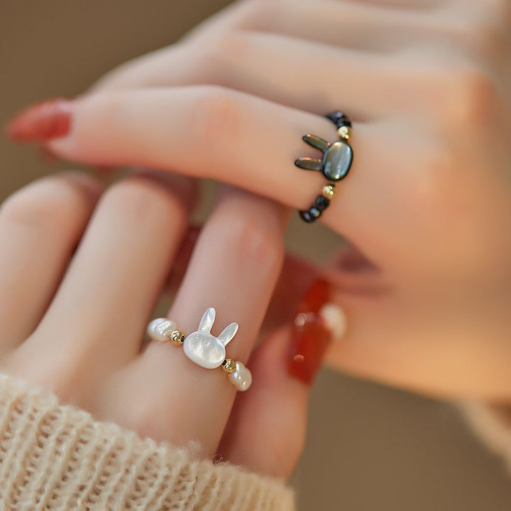 Cute Rabbit Charm Beaded Bracelet Bowlift