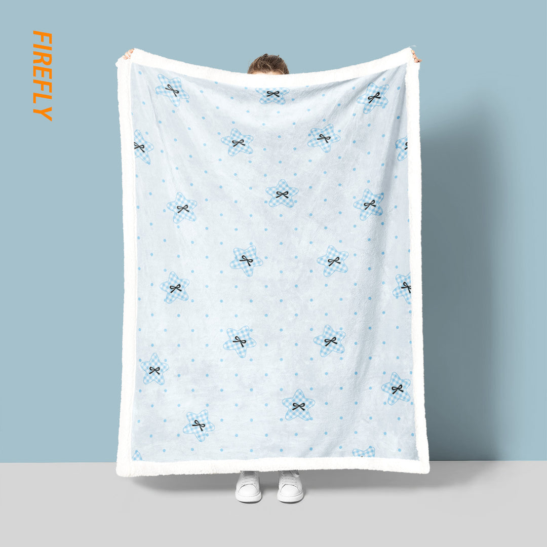 Cozy Star Patterned Fleece Blanket